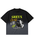 Black Ombré Wash Boxy Fit T-shirt Front Design